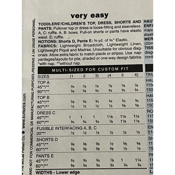 Butterick 4173 pattern toddler girls dress  top shorts pants size 1 2 3 - Picture 3 of 7